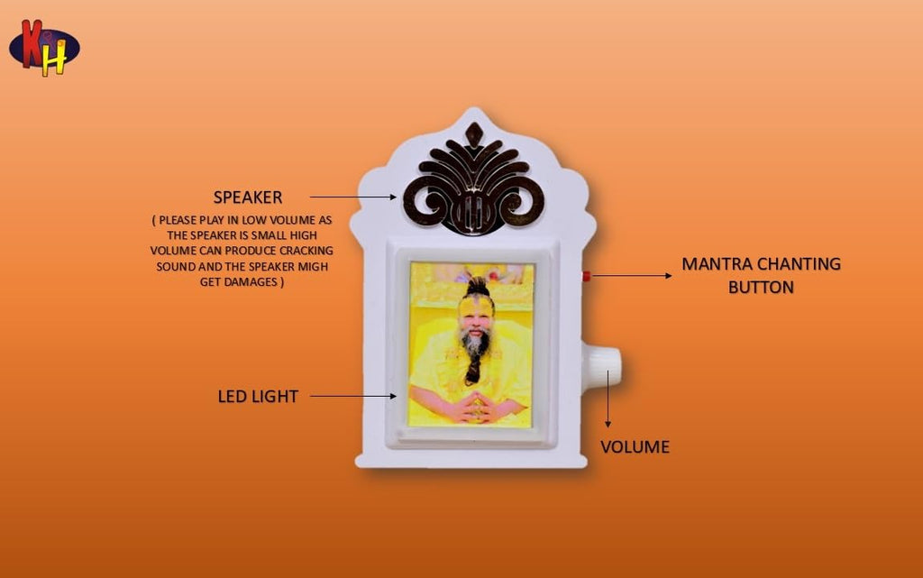 Premanand ji maharaj radha vallabh ji Mantra Chanting Box Player for Prayer Mantra Device (220/240V AC Power) Continuous Chants Speaker Jaap Meditation